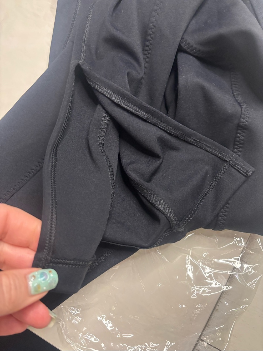 Nike One Dri fit High-Waisted Full-Length Split-Hem Leggings Size XS New Black - Picture 7 of 9